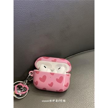 韓系ins菲林粉紅色愛心適用蘋果airpods pro1代2代3代無線藍牙耳機保護套