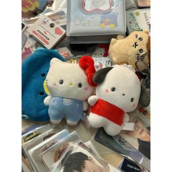麻薯呆呆豆豆眼hellokitty公仔kt毛絨玩具凱蒂貓玩偶書包揹包掛飾