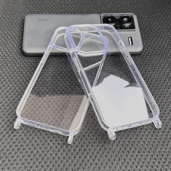 適用蘋果15promax iPhone14 12 13掛繩硬底凹槽滴膠奶油膠diy手機套硬底軟邊亞克力素材殼