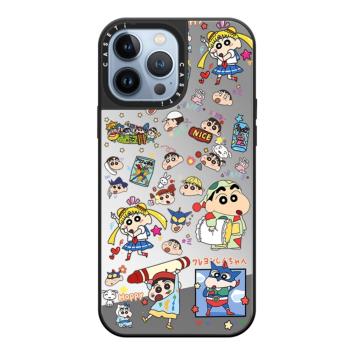 CASE聯名美少女戰士蠟筆小新紙鏡面殼iPhone16ProMax適用蘋果15/14Plus防摔13pro磁吸Magsafe保護套