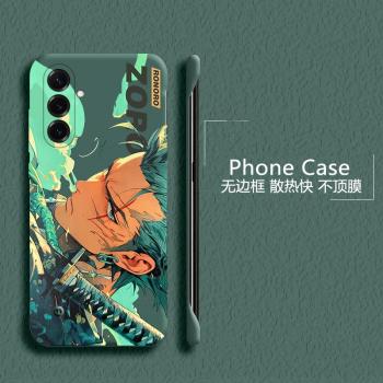 鬼泣索隆適用三星Galaxys25手機殼s23+無邊框s24ultra散熱s22新款s22+半包s22ultra超薄5g硬防摔保護套外殼女