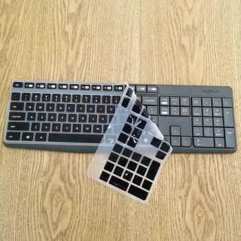 Logitech羅技MK315無線鍵盤保護膜K375s多裝置無線藍牙鍵盤防塵套MK235臺式機按鍵凹凸墊罩鍵位膜全覆蓋配件