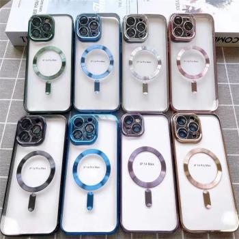 適用蘋果16promax手機殼iphone13帶鏡頭膜14透明防摔15pro簡約12pro保護套16plus矽膠軟殼11電鍍磁吸全包新款