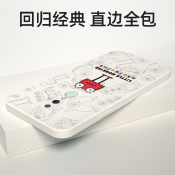 適用oppoa9手機殼oppo a9液態矽膠軟殼直邊PCAT10保護套0ppoa9男生女款poopa9全包防摔潮牌新oqqoa9小怪獸a九