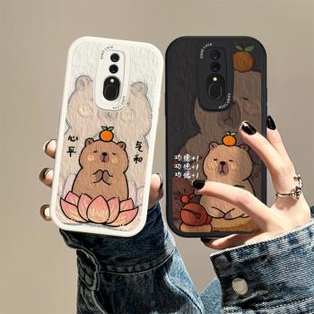 適用OPPOA9手機殼佛系水豚OPPOK10/K9卡皮巴拉K11/K12情侶新款A5/A7套全包A11S男女創意K5K3K7軟矽膠X防摔PRO