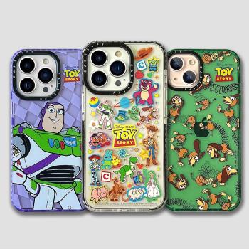 適用蘋果14promax手機殼新款iphone13巴斯光年11pro玩具總動員12卡通8plus草莓熊7可愛x/xs透明15/max保護套