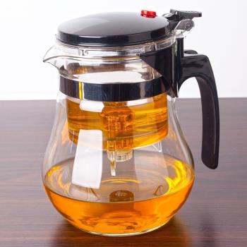 .大容量飄逸杯耐熱玻璃茶壺茶水分離泡茶壺家用辦公室泡茶茶具套