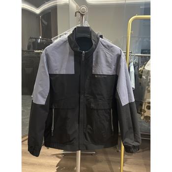 【H家】防風防水！品牌剪標春秋男士休閑百搭立領雙面穿夾克外套