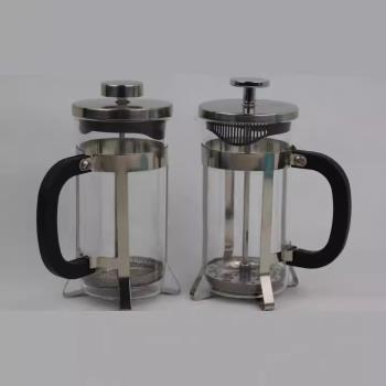 沖茶器不銹鋼玻璃茶壺過濾網法壓壺咖啡壺茶壺耐熱高硼矽玻璃慮壓
