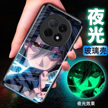 適用oppoA5Pro夜光玻璃手機殼A5Pro保護套oppo防摔全包軟超薄情侶網紅男液態矽膠女個性簡約新款直邊火影