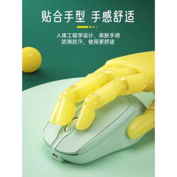 邁空無線滑鼠女生辦公靜音無聲可充電適用華碩惠普聯想戴爾電腦