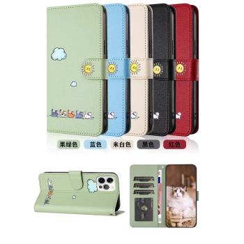 適用紅米 Redmi POCO X5 Pro/Note12 S/Note11/Note 10/紅米12 卡通貓 翻蓋式手機皮套 保護殼 防摔可愛日韓
