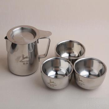 戶外旅行茶具便攜式不銹鋼迷你功夫茶具套裝野外燒水泡茶壺快客杯