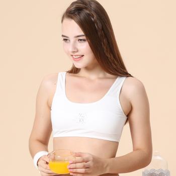清倉特價百伶百俐純棉少女無鋼圈文胸發育期薄款學生運動內衣背心