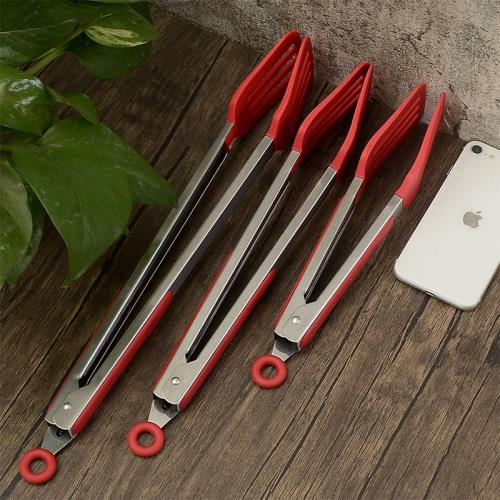 德國不粘鍋專用牛排硅膠夾防燙耐高溫食品烤肉夾子食物夾面包夾