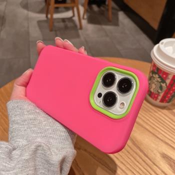 高出螢幕保護蘋果12手機殼女15撞色邊框13promax防摔套14por新款iphone11加厚xsmax高檔8plus磨砂7適用16純色