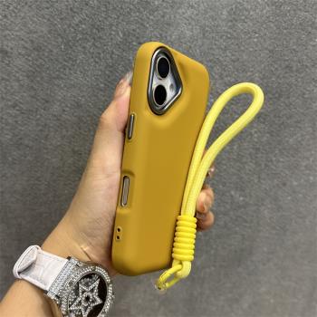 得樂適用蘋果16手機殼姜黃鼓包皮紋iphone16promax金屬鏡框按鍵15pro小眾14氣墊加厚13個性12超防摔16pro
