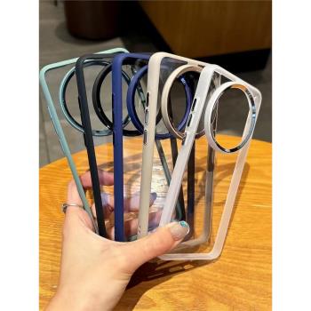 適用 新款 vivo X200 金盾 vivo X200pro 手機殼 金屬框透明亞克力 硬背板防摔手機殼