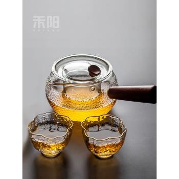 加厚玻璃耐高溫家用燒水套裝茶壺