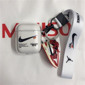 適用Airpods pro2保護套ins潮牌鉤子透明耐克蘋果2/3代軟殼AirPods4降噪無線藍牙耳機套pro第二代保護殼