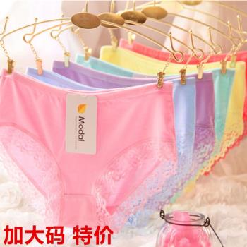 莫代爾特價性感舒適純棉女生蕾絲