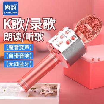 玩具女孩藍牙兒童話筒音響唱歌機k歌無線麥克風講故other/其他 無