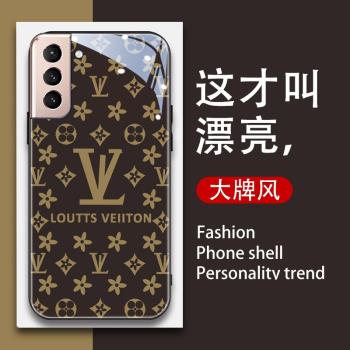三星S21plus手機殼Galaxys10+新款s20ultra鋼化玻璃s30plus高階感s8+防摔套s9軟矽膠s11復古5g版老花大牌適用