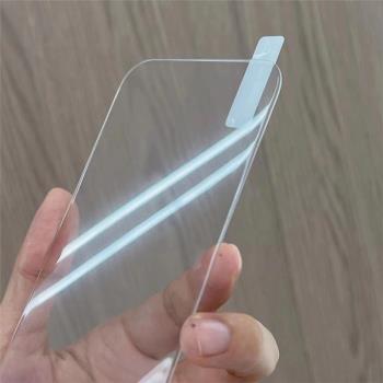 iPhone16高鋁大弧鋼化玻璃膜iPhone 15 14 13 12 Pro Max對折電鍍透明無黑邊380厚膠手機膜蘋果16 Plus去白邊