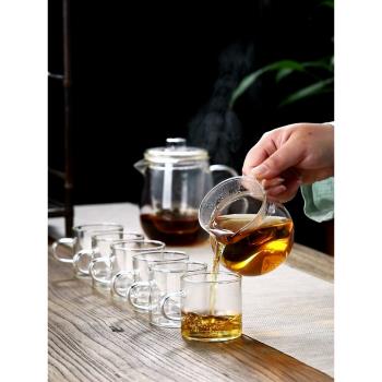 玻璃茶具套裝家用透明茶杯辦公室客廳耐熱玻璃功夫茶具泡茶壺禮盒