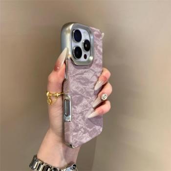 電鍍絨布雪山紋適用蘋果16promax手機殼15promax新款iPhone13高階感14創意12保護殼ip11防摔plus簡約超火男女