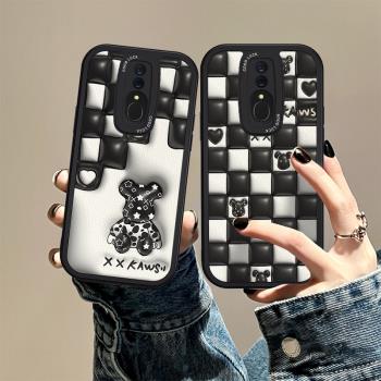適用OPPOA9手機殼創意氣泡熊A1Pro新款個性A11/A5保護套男女K10X潮牌卡通A7/K9S個性情侶K5/A9防摔全包K3/A8