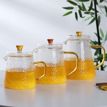 錘紋玻璃茶壺泡茶家用電陶爐煮茶器燒水壺耐高溫單壺