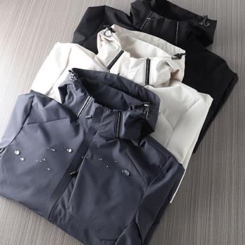 男女沖鋒衣春秋薄款外套簡約休閑戶外運動風衣防風防水夾克服外套