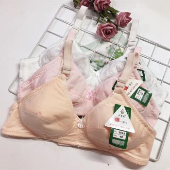 貴~2018棉質無鋼圈文胸薄棉小胸A杯無海棉胸罩內衣二排扣內衣純色