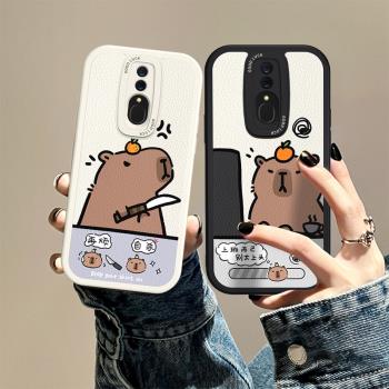 適用OPPOA9手機殼加班水豚OPPOK12搞怪卡通K11/K10/K9新款創意A5/A7保護套A11S男女惡搞K7軟矽膠X防摔PRO