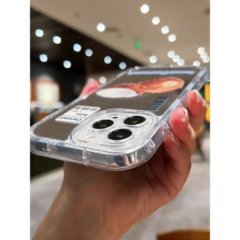 鏡面椰子榴蓮適用蘋果14pro手機殼iphone13保護套15promax軟12情侶女款11新款x/xr潮16日韓max網紅8plus小眾