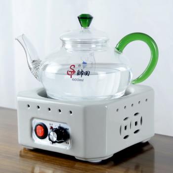 復古溫控電熱茶爐煮茶電陶爐平底耐熱玻璃壺隨手泡茶燒水壺電茶壺