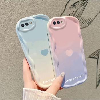 適用OPPOA5手機殼新款PBAM00高配版創意暈染漸變愛心情侶保護套簡約a5氣囊防摔矽膠高顏值個性閨蜜網紅男女潮