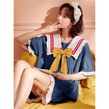 5XL特大碼睡衣女夏季純棉短袖加肥加大碼200斤家居服夏天兩件套裝
