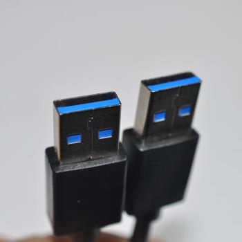 雙頭USB3.0資料傳輸線原裝公對公連接線移動硬碟盒筆記本電腦刷機