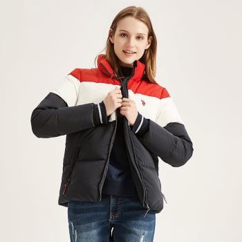 uspoloassn美國馬球協會 冬季女士白鴨絨羽絨服 加厚保暖厚外套