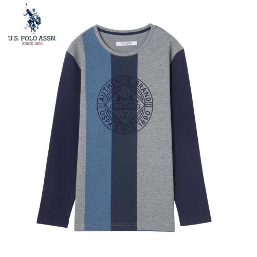 uspoloassn美國馬球協會春秋男士長袖T恤純棉圓領套頭衛衣打底衫