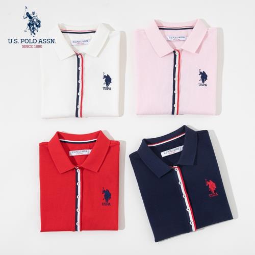 uspoloassn美國馬球協會女裝 夏短袖Polo衫純棉女翻領t恤衫