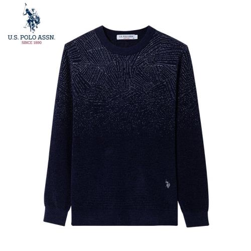 uspoloassn美國馬球協會男士圓領套頭毛衣秋冬款長袖針織衫