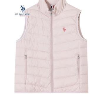 uspoloassn美國馬球協會 冬季羽絨服女保暖羽絨馬甲背心無袖外套