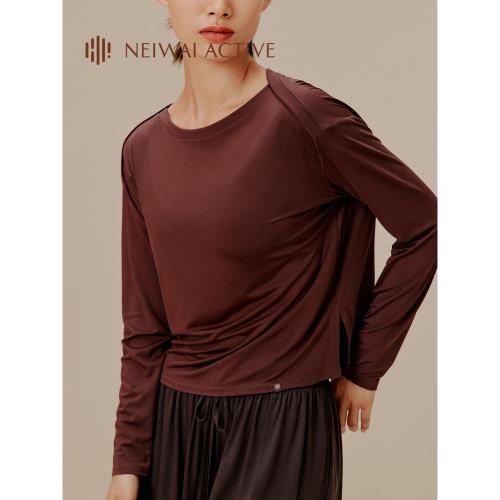 NEIWAI一字領銅氨纖維舞蹈T恤