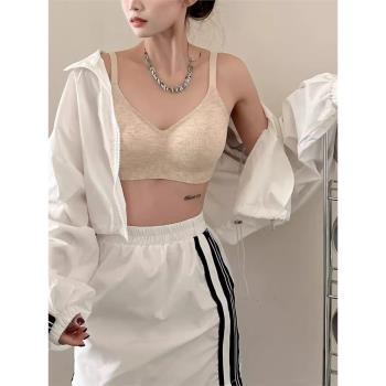 玻尿酸果凍無痕運動內衣女固定杯大胸顯小胸聚攏提拉收副乳文胸罩