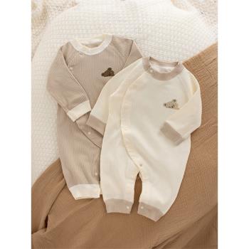 嬰幼兒連體衣嬰兒春秋款男女寶寶四季款哈衣打底爬服連身衣a類薄