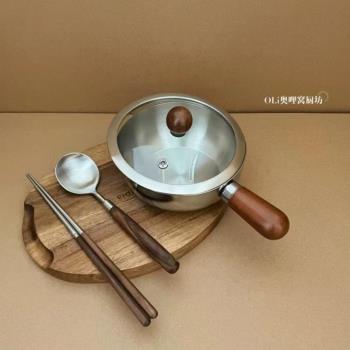 不銹鋼304手柄泡麵碗可加熱個人專用碗學生宿舍拌飯面帶蓋家用碗