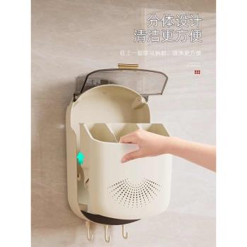 高檔新款筷子收納盒壁掛式家用筷子筒廚房筷子勺子置物架筷簍筷籠